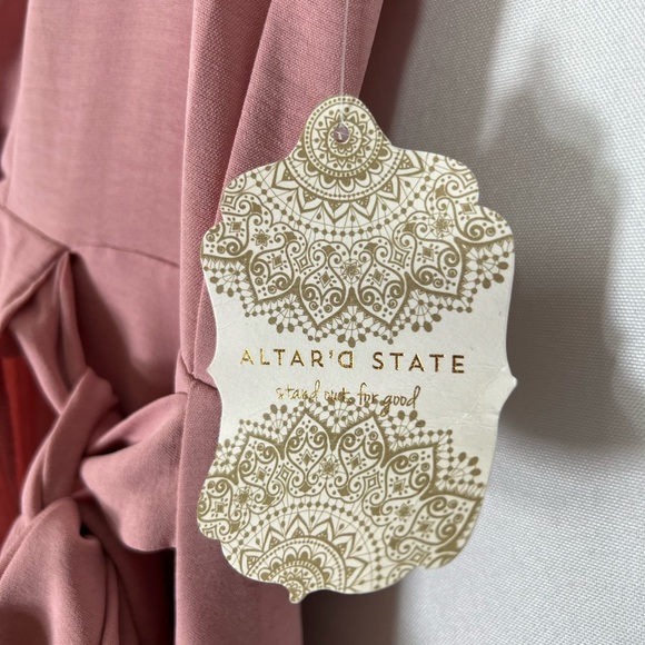 Altar’d State Mauve Ruffle Maxi Dress - Size L NWT - Picture 6 of 8